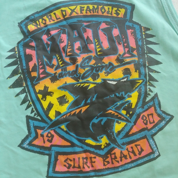 MAUI and Sons NEW World Famous Tank Top Celadon - Picture 4 of 6